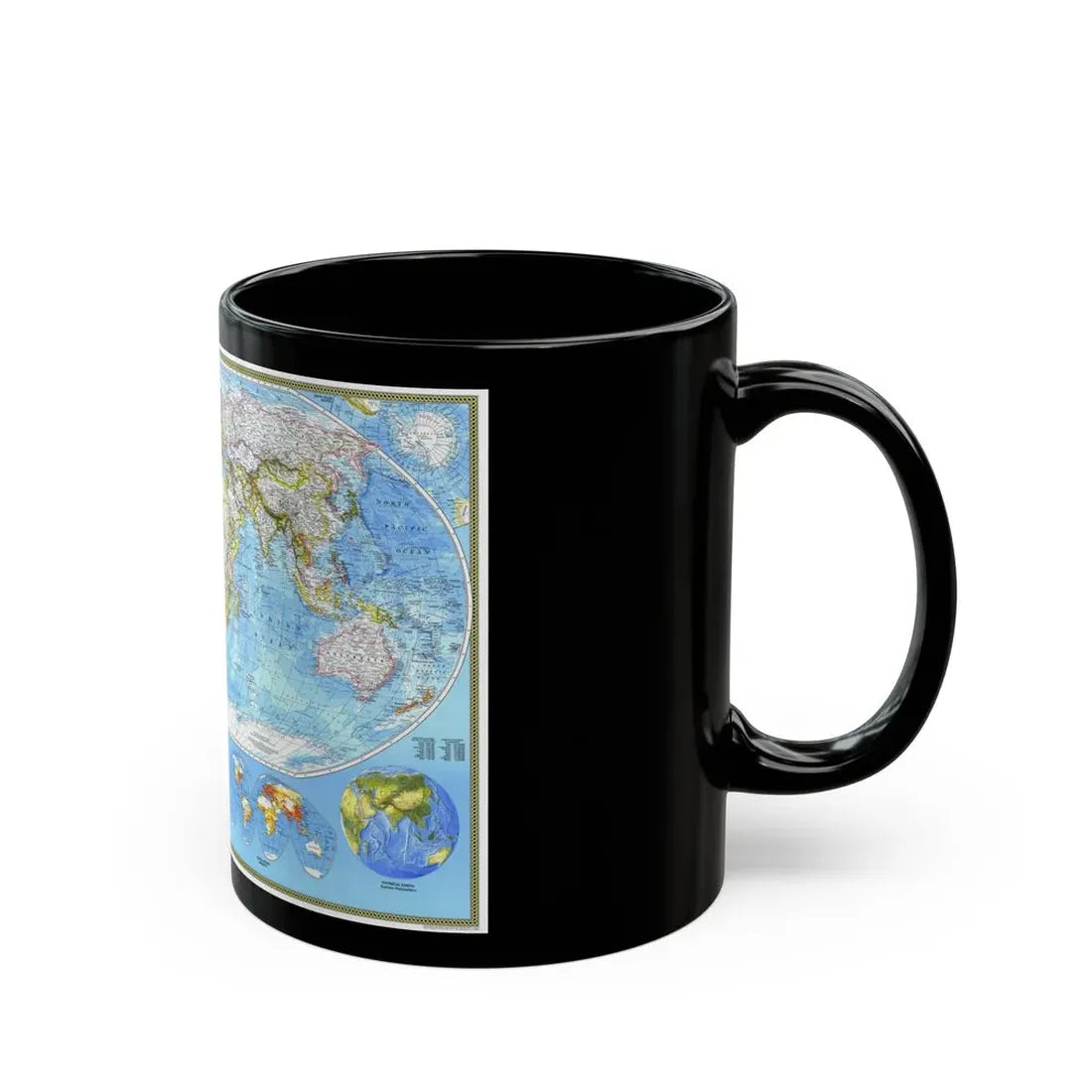 World Map - Political (1994) (Map) Black Coffee Mug - Go Mug Yourself