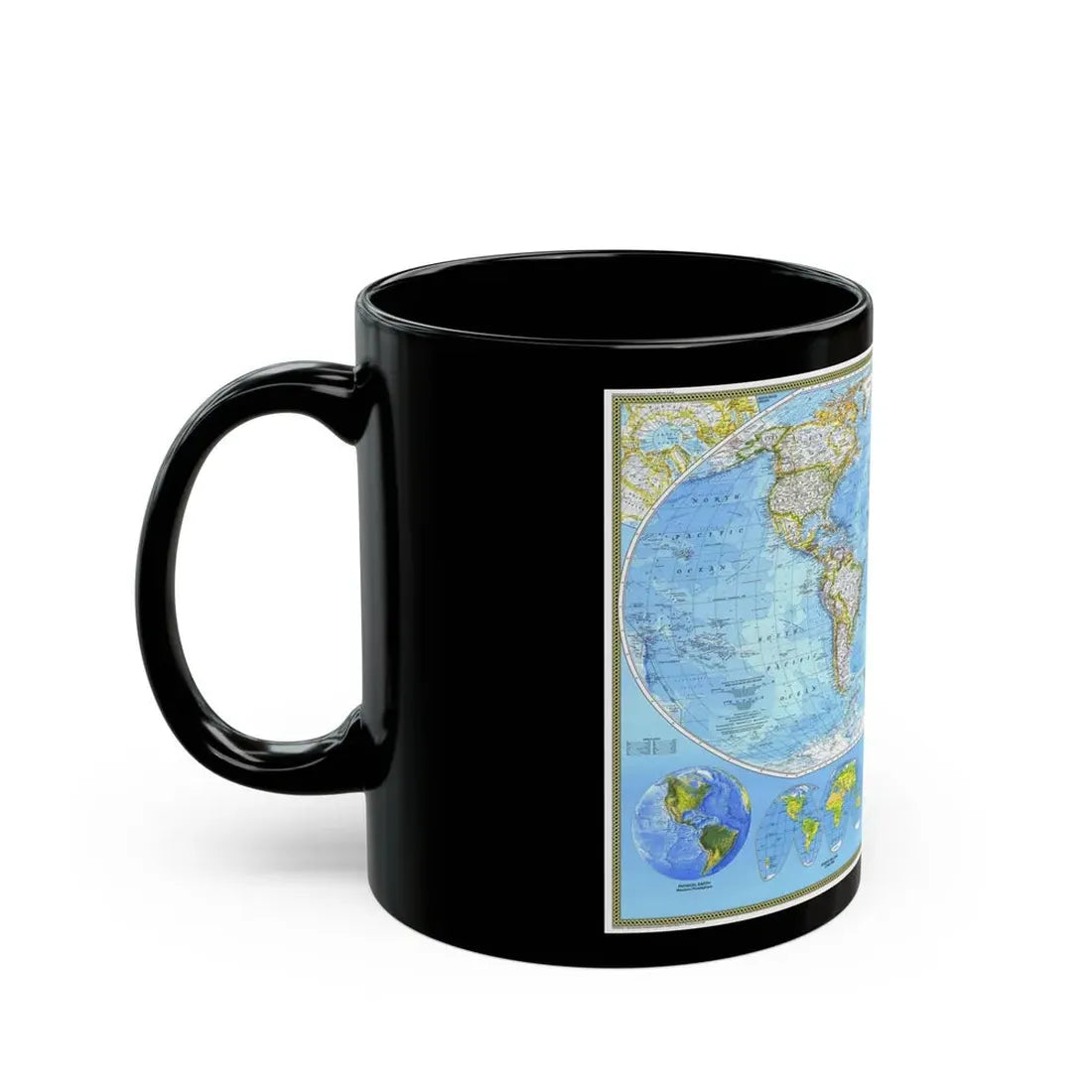 World Map - Political (1994) (Map) Black Coffee Mug - Go Mug Yourself