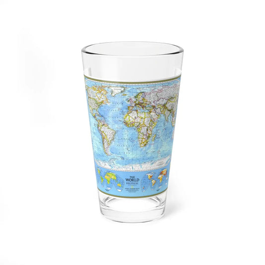 World Map - Political (1994) (Map) Pint Glass 16oz-16oz-Go Mug Yourself