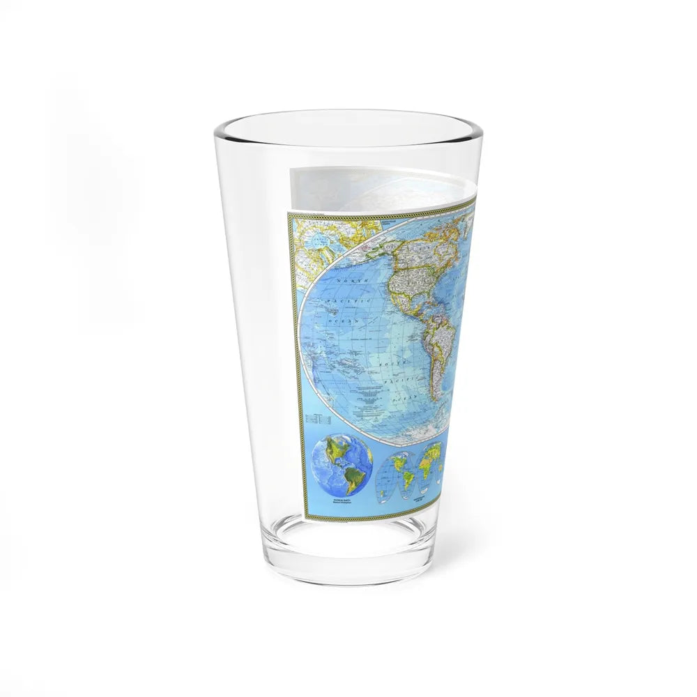 World Map - Political (1994) (Map) Pint Glass 16oz-Go Mug Yourself