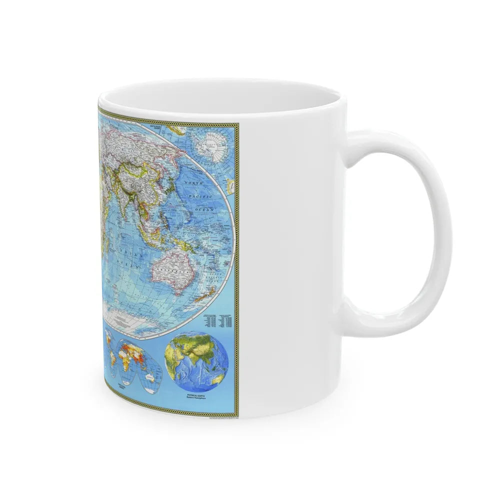 World Map - Political (1994) (Map) White Coffee Mug-Go Mug Yourself