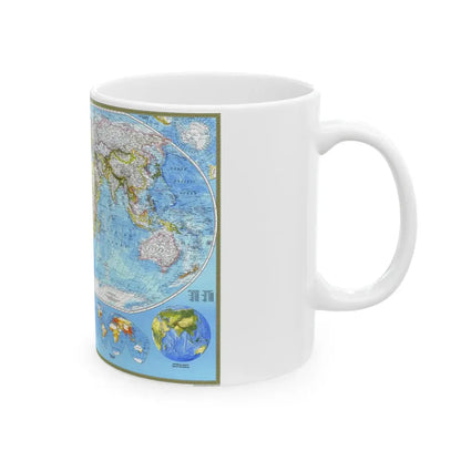 World Map - Political (1994) (Map) White Coffee Mug - Go Mug Yourself