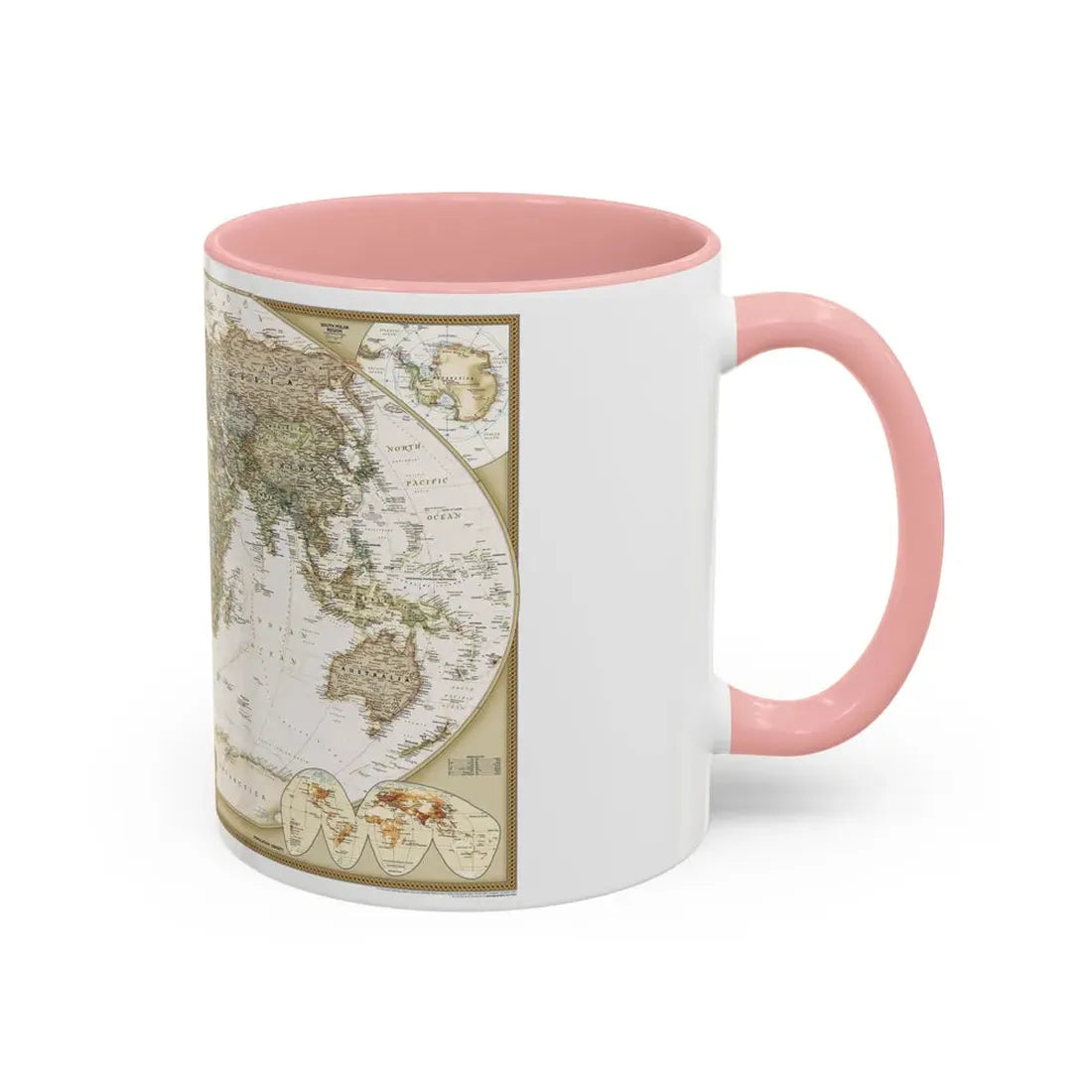 World Map - Political Antique (2007) (Map) Accent Coffee Mug - Go Mug Yourself