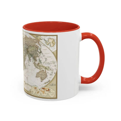 World Map - Political Antique (2007) (Map) Accent Coffee Mug - Go Mug Yourself