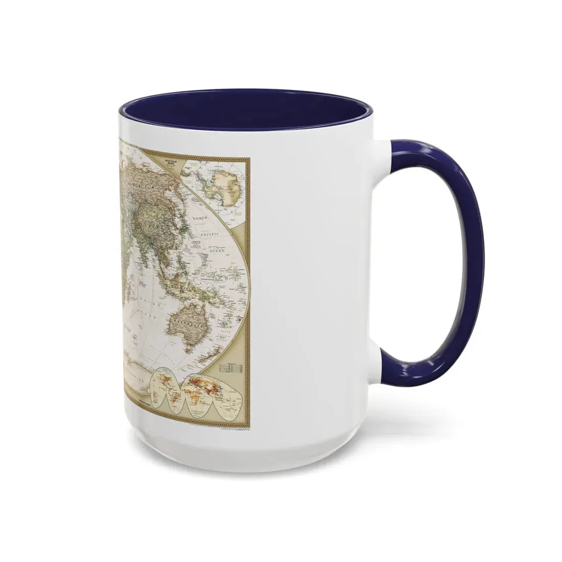 World Map - Political Antique (2007) (Map) Accent Coffee Mug - Go Mug Yourself