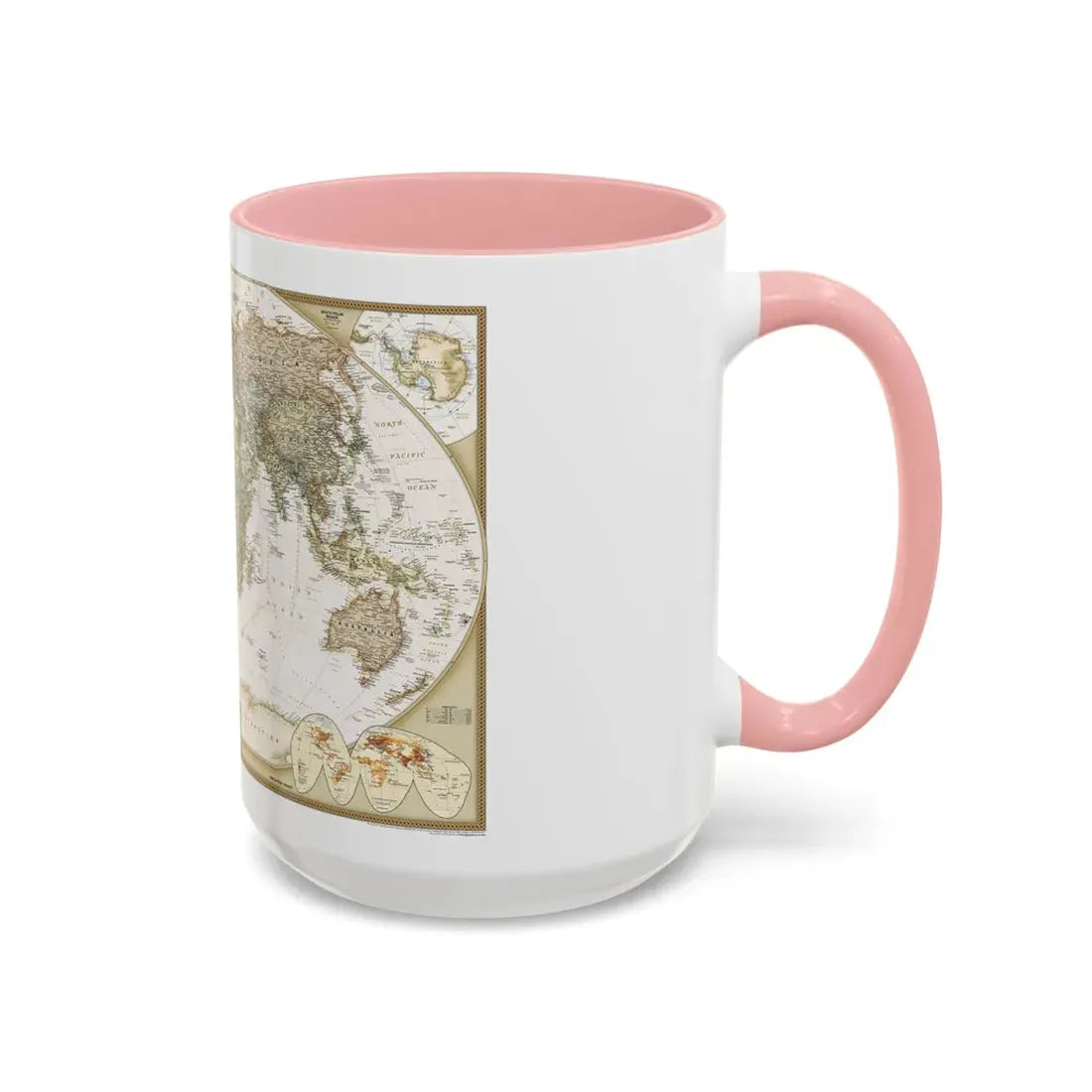 World Map - Political Antique (2007) (Map) Accent Coffee Mug - Go Mug Yourself
