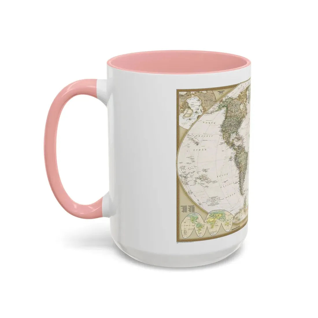 World Map - Political Antique (2007) (Map) Accent Coffee Mug - Go Mug Yourself