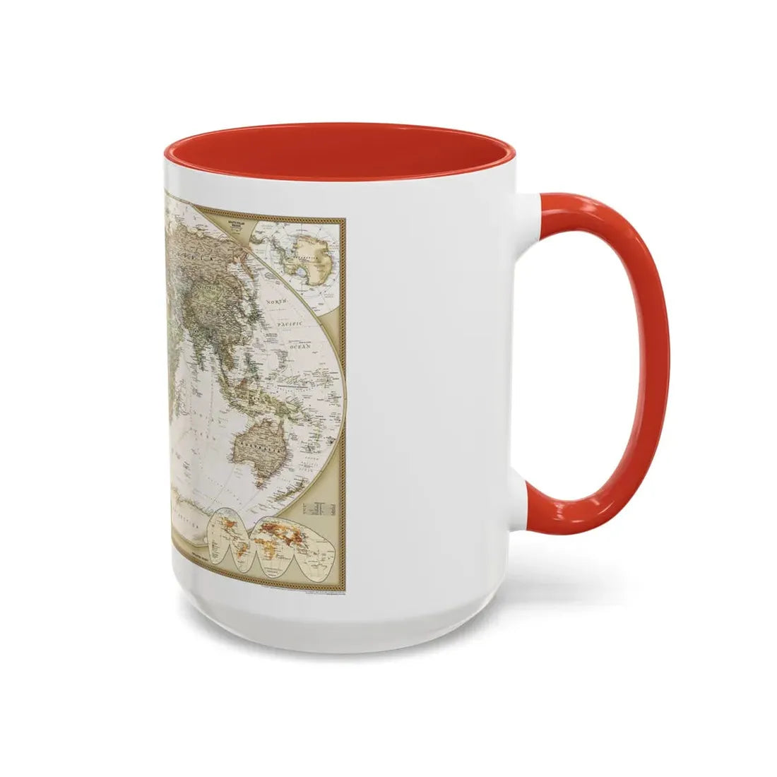 World Map - Political Antique (2007) (Map) Accent Coffee Mug - Go Mug Yourself