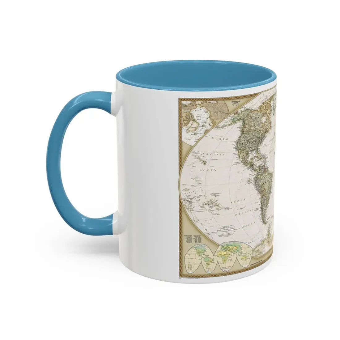 World Map - Political Antique (2007) (Map) Accent Coffee Mug - Go Mug Yourself