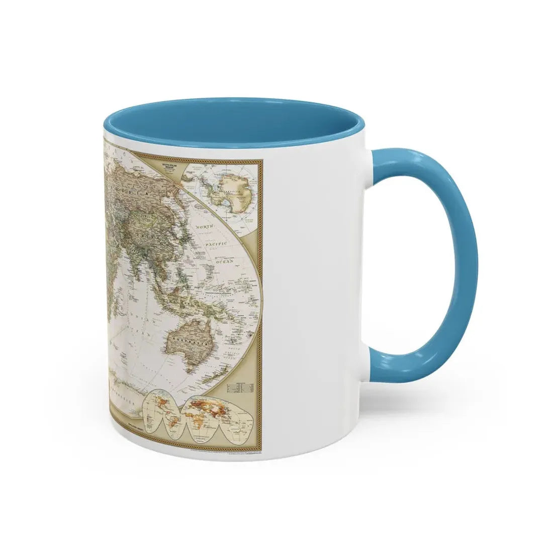 World Map - Political Antique (2007) (Map) Accent Coffee Mug - Go Mug Yourself