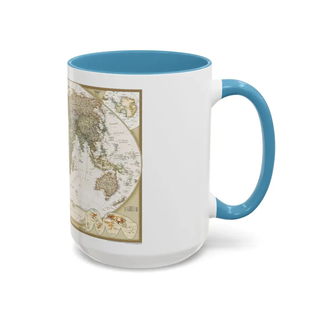 World Map - Political Antique (2007) (Map) Accent Coffee Mug - Go Mug Yourself