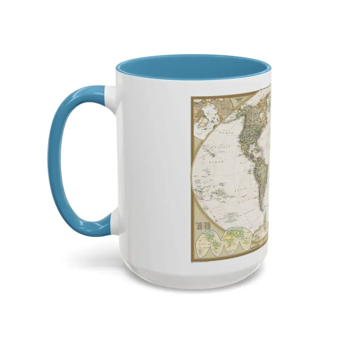 World Map - Political Antique (2007) (Map) Accent Coffee Mug - Go Mug Yourself