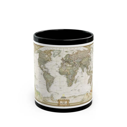 World Map - Political Antique (2007) (Map) Black Coffee Mug 11oz - Go Mug Yourself