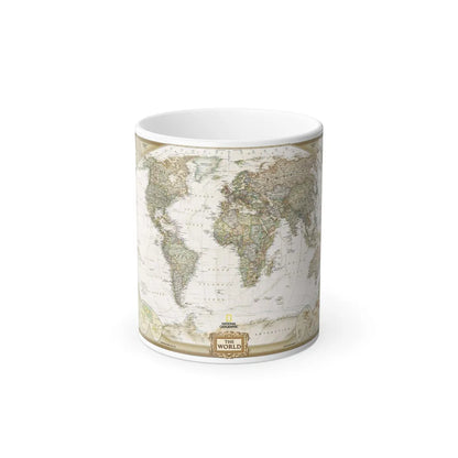 World Map - Political Antique (2007) (Map) Color Changing Mug 11oz-11oz-Go Mug Yourself