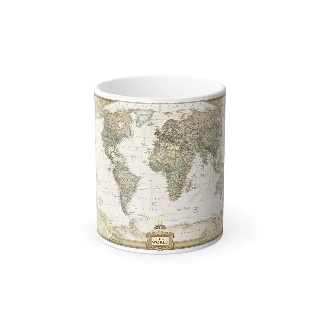 World Map - Political Antique (2007) (Map) Color Changing Mug 11oz Default Title 11oz - Go Mug Yourself