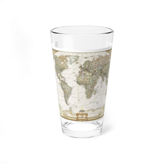 World Map - Political Antique (2007) (Map) Pint Glass 16oz-16oz-Go Mug Yourself