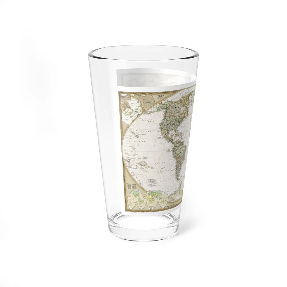 World Map - Political Antique (2007) (Map) Pint Glass 16oz-Go Mug Yourself