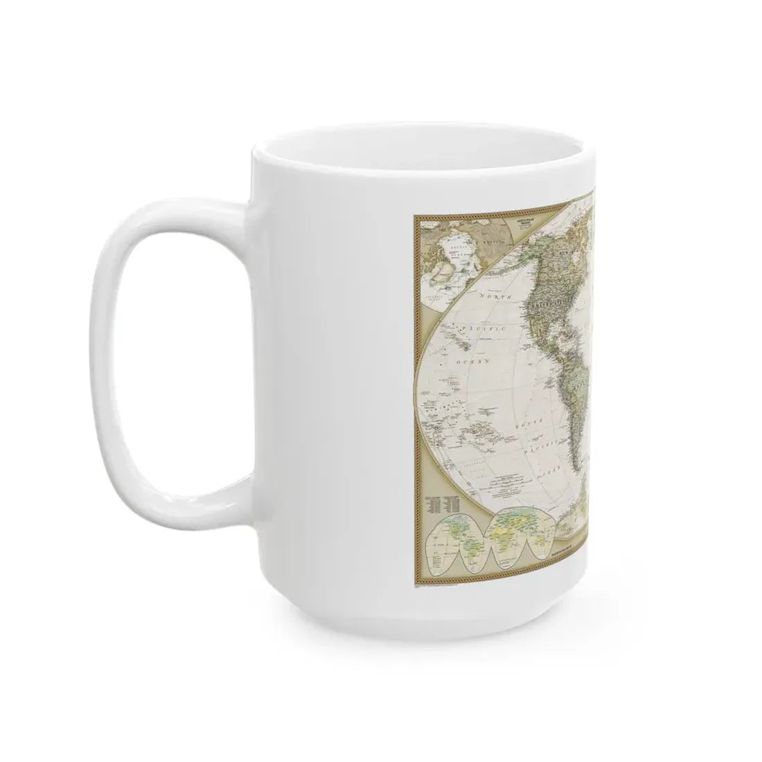 World Map - Political Antique (2007) (Map) White Coffee Mug - Go Mug Yourself