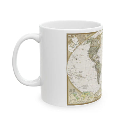 World Map - Political Antique (2007) (Map) White Coffee Mug-Go Mug Yourself