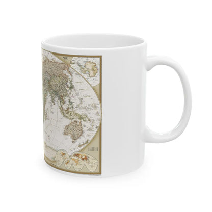 World Map - Political Antique (2007) (Map) White Coffee Mug-Go Mug Yourself