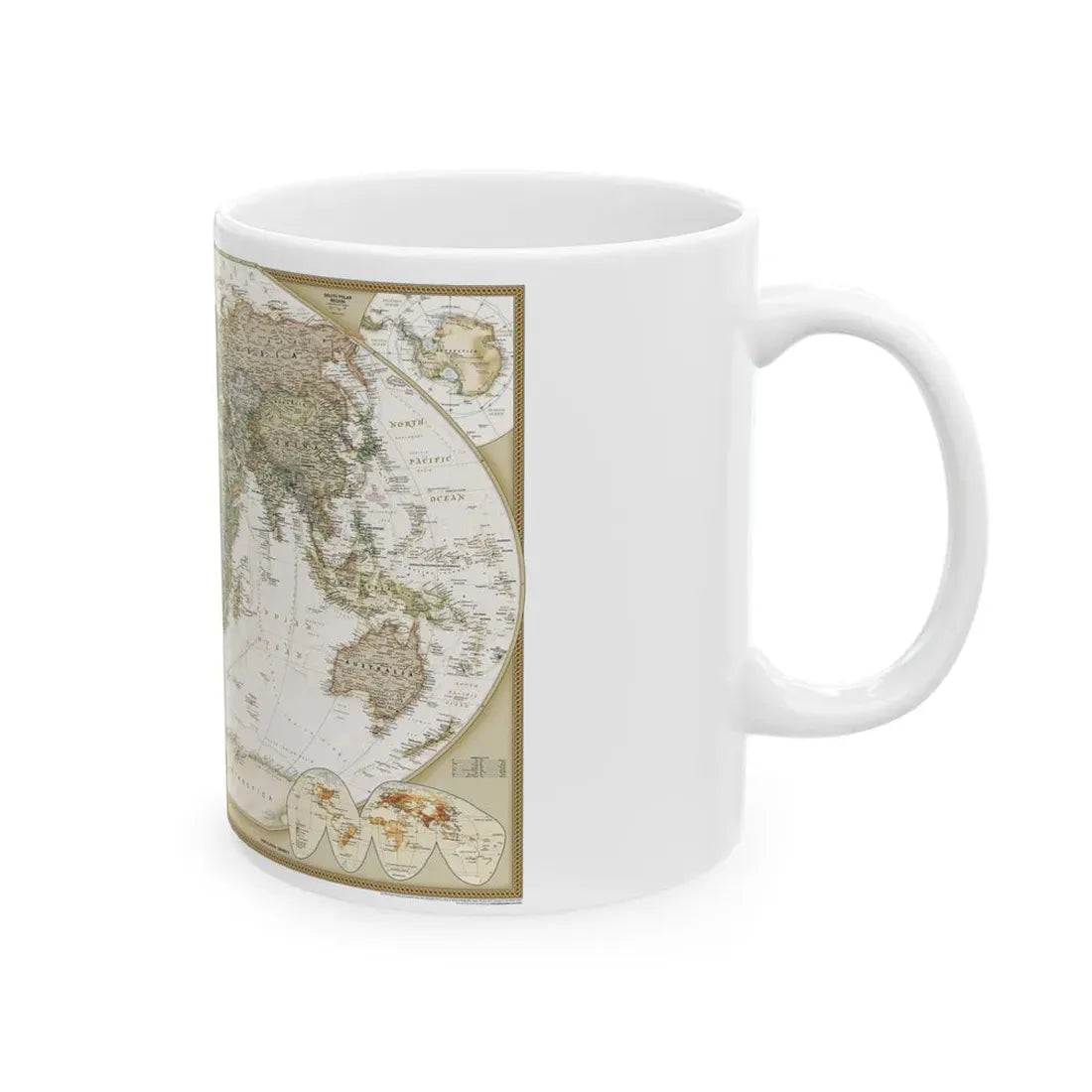 World Map - Political Antique (2007) (Map) White Coffee Mug - Go Mug Yourself