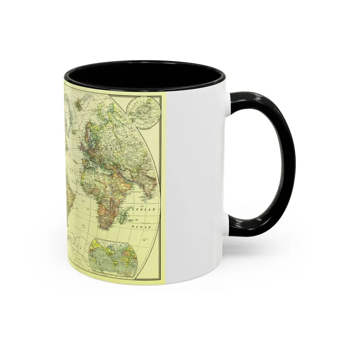 World Map - Political Divisions (1922) (Map) Accent Coffee Mug - Go Mug Yourself