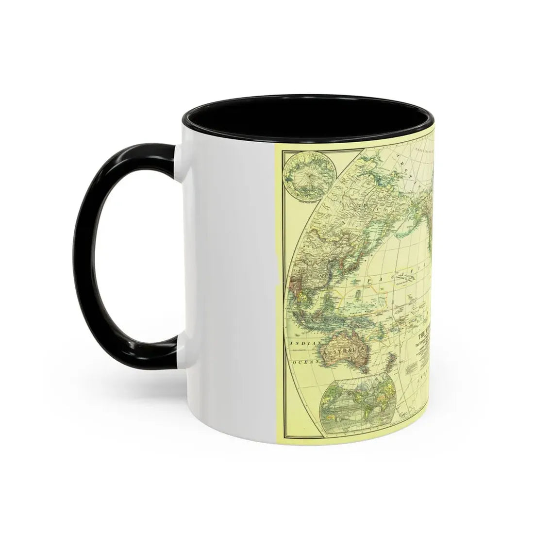 World Map - Political Divisions (1922) (Map) Accent Coffee Mug - Go Mug Yourself