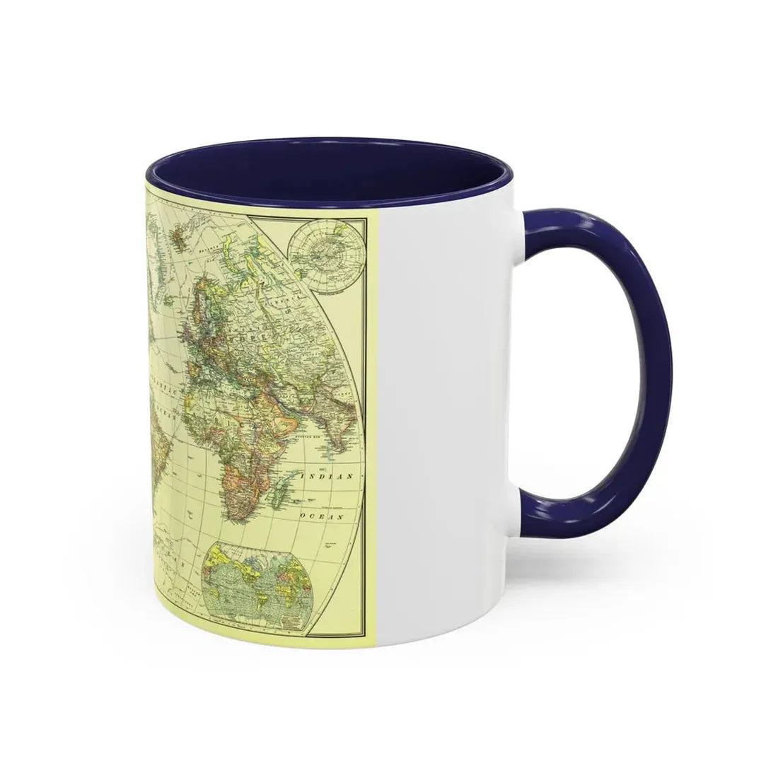 World Map - Political Divisions (1922) (Map) Accent Coffee Mug - Go Mug Yourself