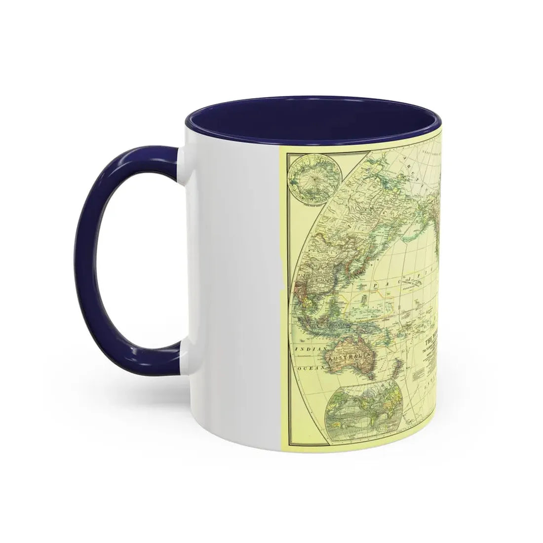 World Map - Political Divisions (1922) (Map) Accent Coffee Mug - Go Mug Yourself