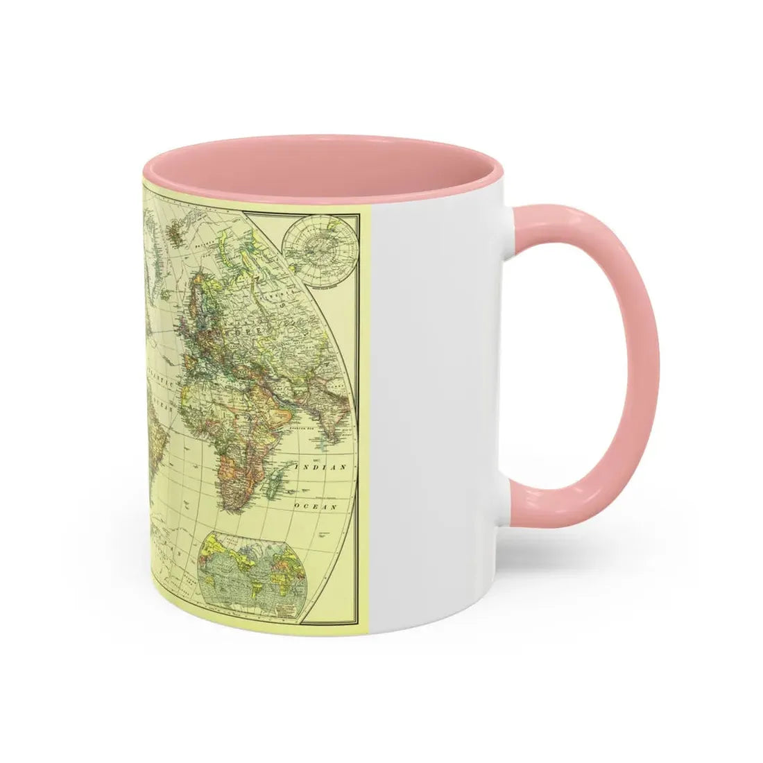 World Map - Political Divisions (1922) (Map) Accent Coffee Mug - Go Mug Yourself