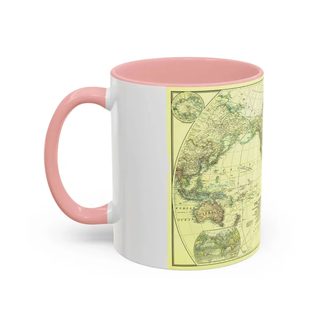 World Map - Political Divisions (1922) (Map) Accent Coffee Mug - Go Mug Yourself