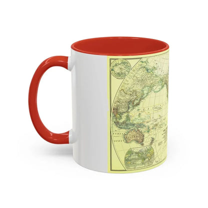 World Map - Political Divisions (1922) (Map) Accent Coffee Mug - Go Mug Yourself