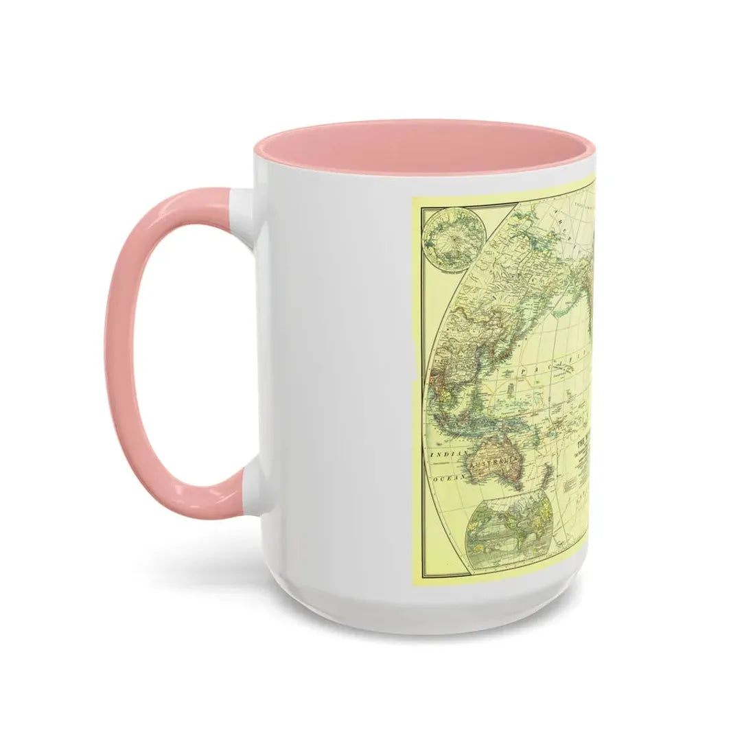 World Map - Political Divisions (1922) (Map) Accent Coffee Mug - Go Mug Yourself
