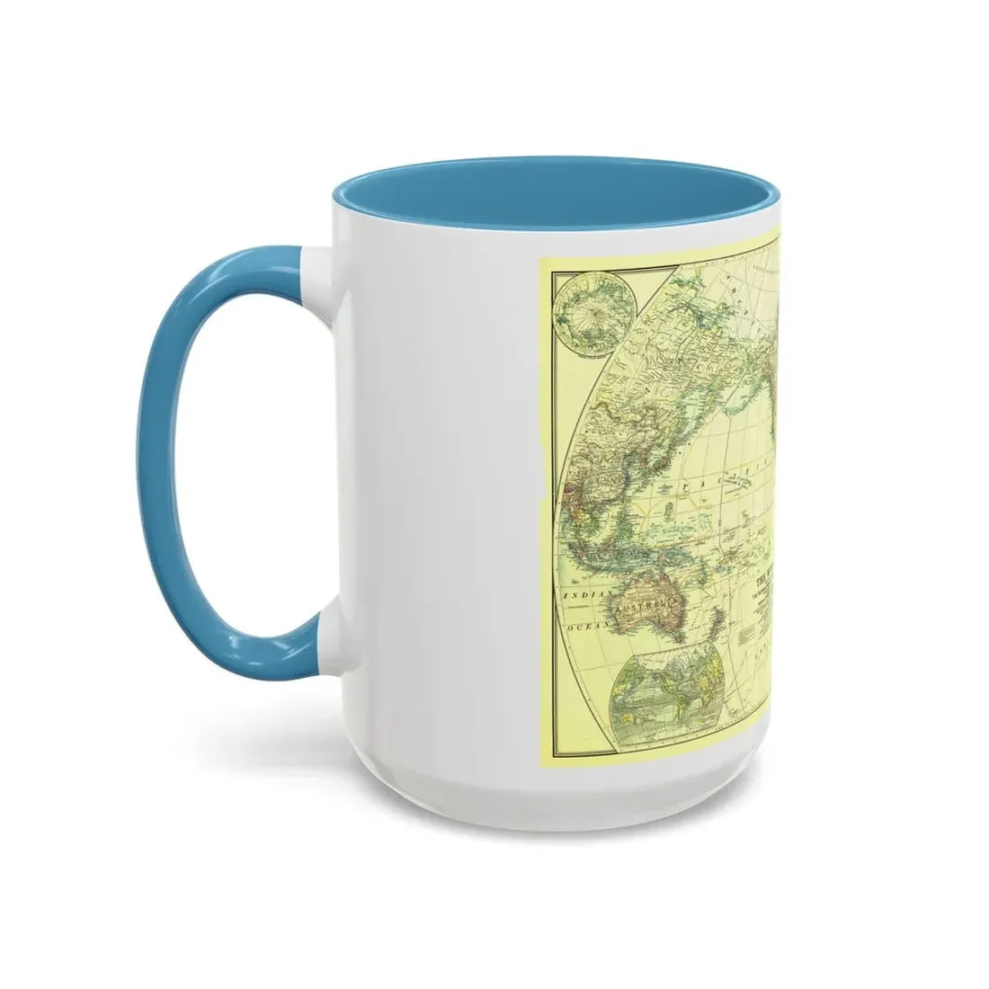 World Map - Political Divisions (1922) (Map) Accent Coffee Mug - Go Mug Yourself