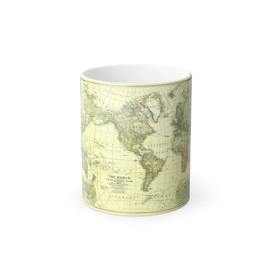 World Map - Political Divisions (1922) (Map) Color Changing Mug 11oz-11oz-Go Mug Yourself