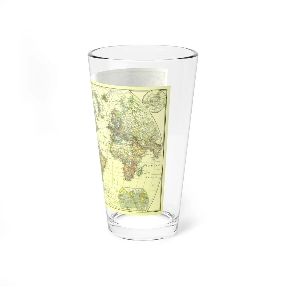 World Map - Political Divisions (1922) (Map) Pint Glass 16oz-Go Mug Yourself