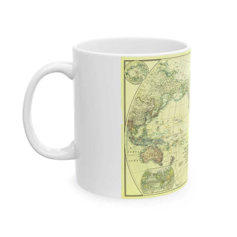 World Map - Political Divisions (1922) (Map) White Coffee Mug-Go Mug Yourself