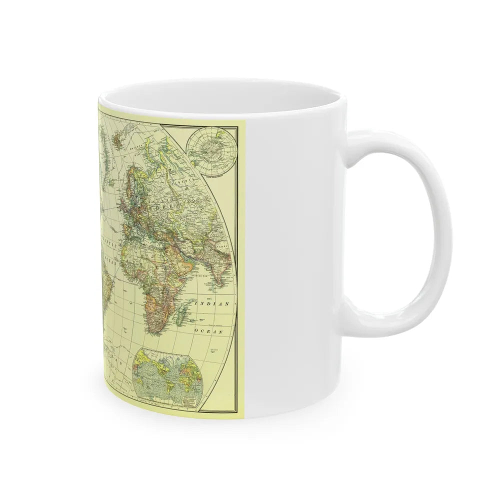 World Map - Political Divisions (1922) (Map) White Coffee Mug-Go Mug Yourself