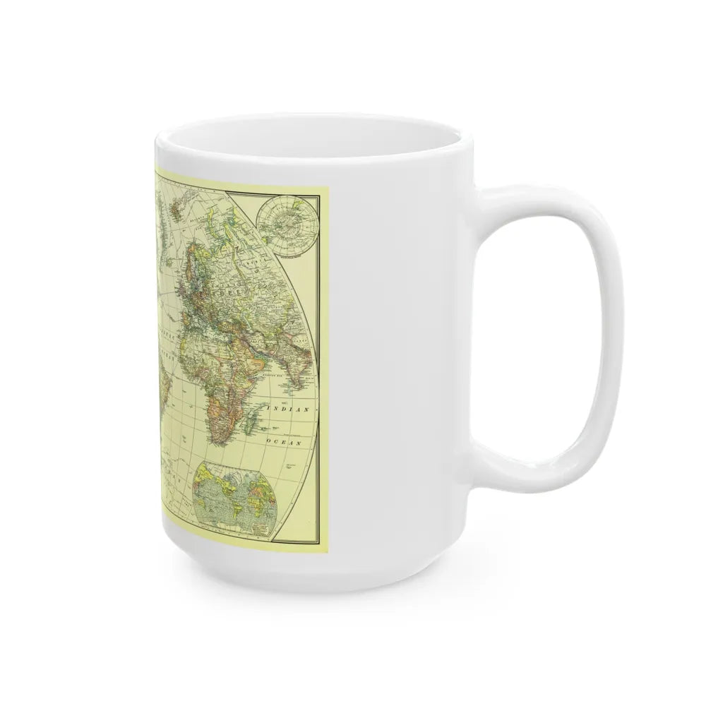 World Map - Political Divisions (1922) (Map) White Coffee Mug-Go Mug Yourself