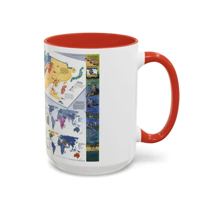 World Map - Population (1998) (Map) Accent Coffee Mug - Go Mug Yourself
