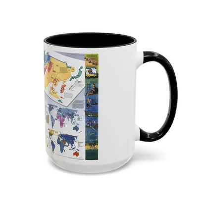 World Map - Population (1998) (Map) Accent Coffee Mug - Go Mug Yourself