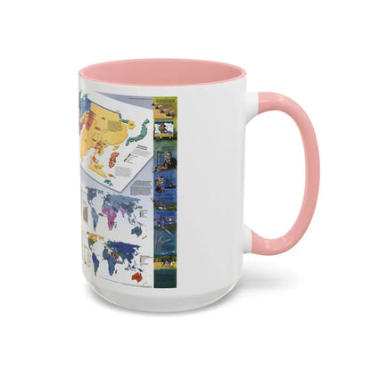 World Map - Population (1998) (Map) Accent Coffee Mug - Go Mug Yourself