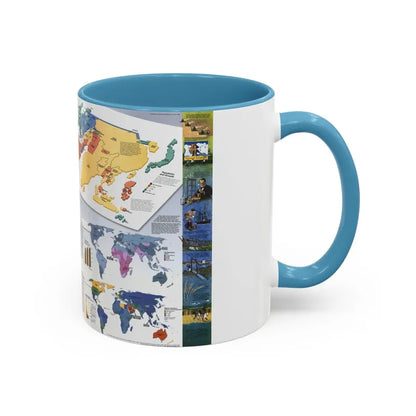 World Map - Population (1998) (Map) Accent Coffee Mug - Go Mug Yourself