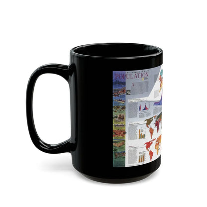 World Map - Population (1998) (Map) Black Coffee Mug-Go Mug Yourself