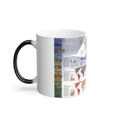 World Map - Population (1998) (Map) Color Changing Mug 11oz-Go Mug Yourself