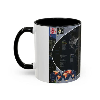 World Map - Population and Resources (1998) (Map) Accent Coffee Mug - Go Mug Yourself