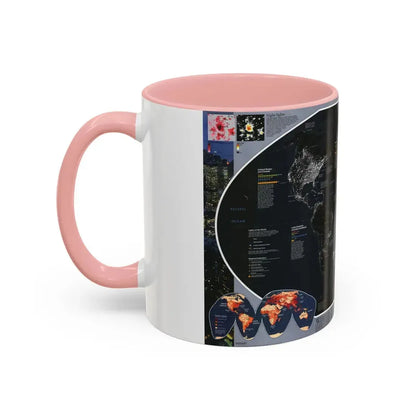 World Map - Population and Resources (1998) (Map) Accent Coffee Mug - Go Mug Yourself