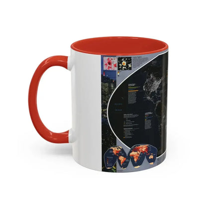 World Map - Population and Resources (1998) (Map) Accent Coffee Mug - Go Mug Yourself