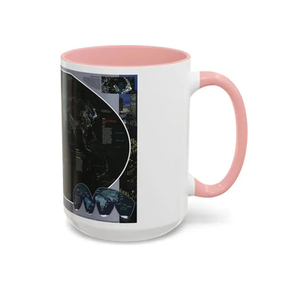 World Map - Population and Resources (1998) (Map) Accent Coffee Mug - Go Mug Yourself