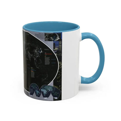 World Map - Population and Resources (1998) (Map) Accent Coffee Mug - Go Mug Yourself